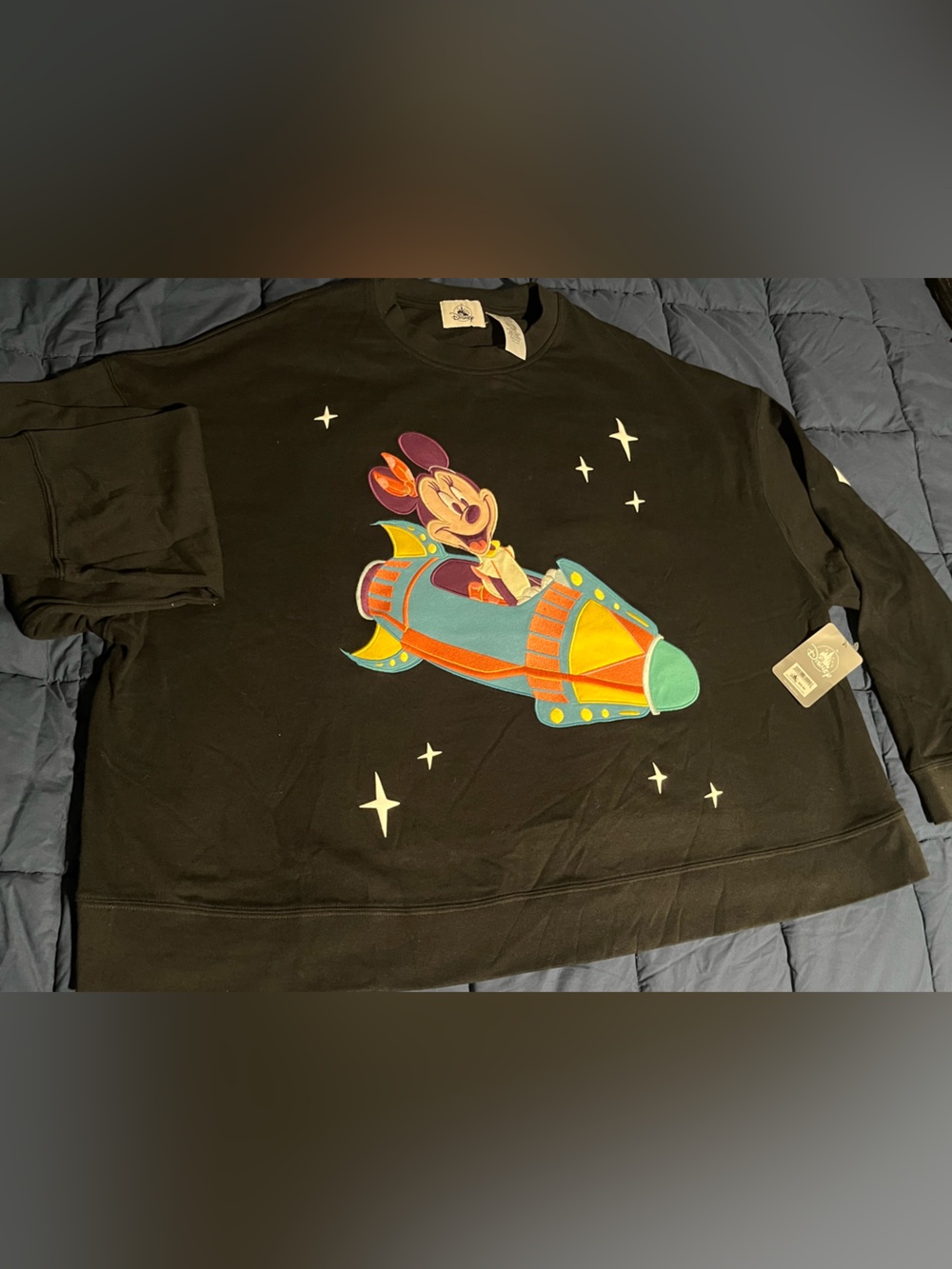 Walt Disney World Play in the Park Black Sweatshirt with Minnie Mouse